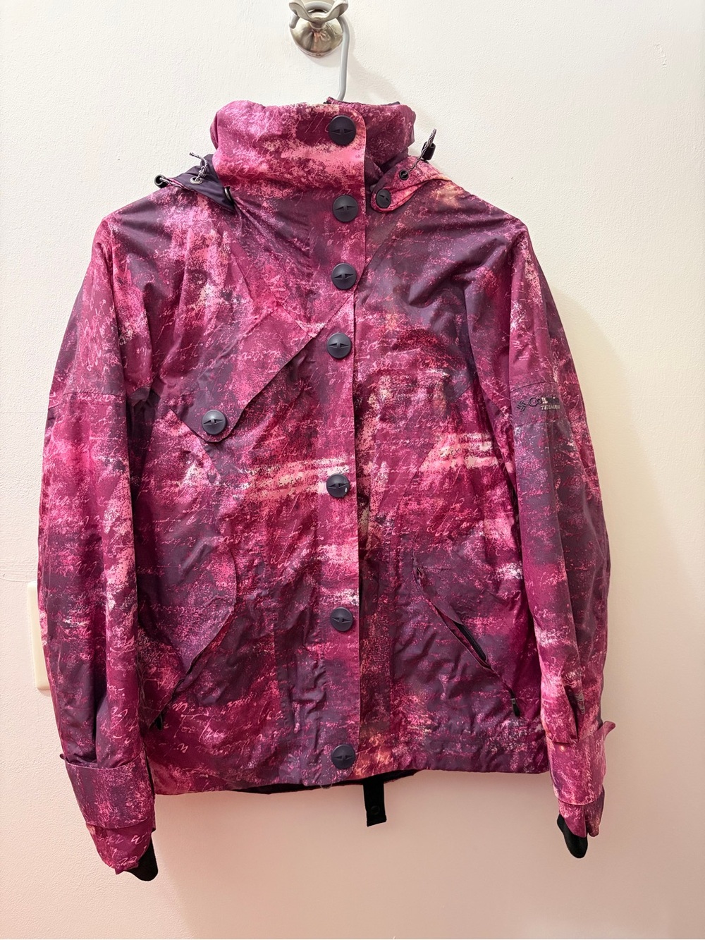 Columbia Women's Magenta Multi-Pattern Ski Jacket